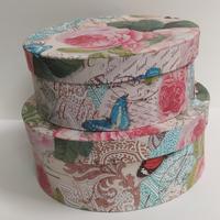 Scatole con coperchio set da 2 pezzi