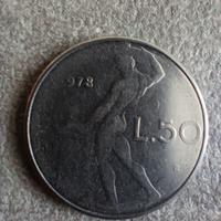 Moneta 50 Lire del 1978,