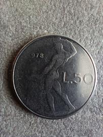 Moneta 50 Lire del 1978,