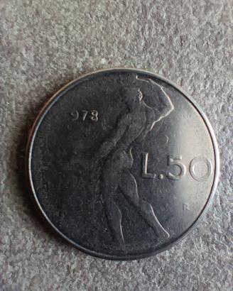 Moneta 50 Lire del 1978,