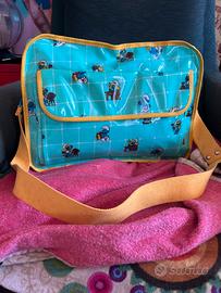 Puffi Smurs Borsa Cartella Vintage Anni 80