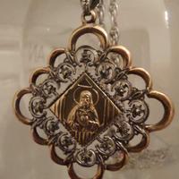 Collana antica oro 18K e argento