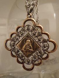 Collana antica pendolo oro 18k