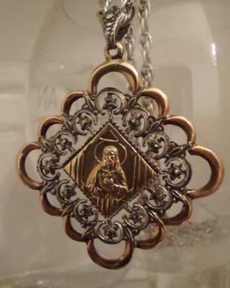 Collana antica pendolo oro 18k