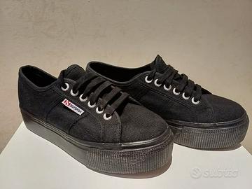 Superga platform nere n. 39