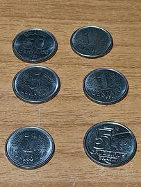 LOTTO DI 6 MONETE BRASILIANE 