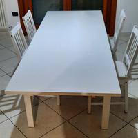 tavolo allungabile da 140cm a 220cm con sedie 