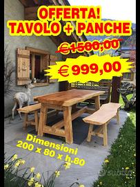 Tavolo giardino in cedro