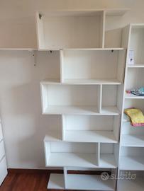 libreria 6 ripiani bianca 190x80x23