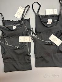 4 Canotte nere. S. Tezenis
