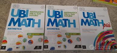 Libri "UBI MATH 2" aritmetica, geometria - usati