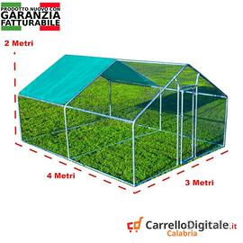 Recinto per Polli 3x4 m x h 2 m – 12 mq verdino