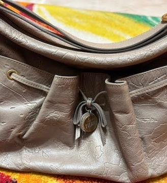 Borsa Aviero Martini 1ª Classe, pelle,Geo, taupe