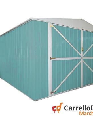 Box acciaio garage lamiera 360x600 azzurro