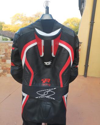 tuta moto 48 intera in pelle spyke perfetta