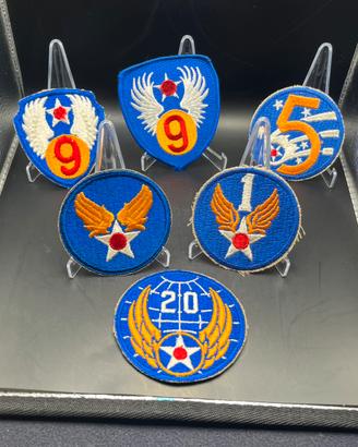Lotto 6 Patch Ricamate Aviazione USA Vintage