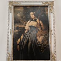 quadro olio su tela e cornice 