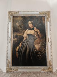 quadro olio su tela e cornice 