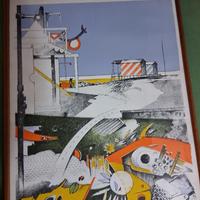 M. Logli  "l'ultima spiaggia" litografia originale