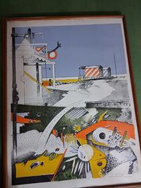 M. Logli  "l'ultima spiaggia" litografia originale