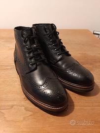 Stivaletti Anfibi neri in Vera Pelle - Gate 76 - N