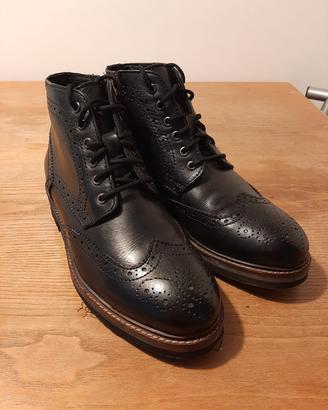 Stivaletti Anfibi neri in Vera Pelle - Gate 76 - N