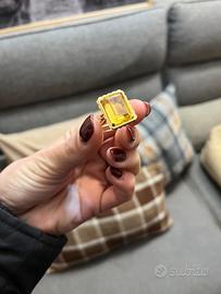Anello in oro con Topazio Giallo