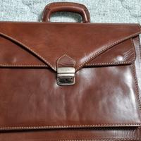 Cartella Borsa di cuoio con tracolla