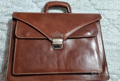 Cartella Borsa di cuoio con tracolla