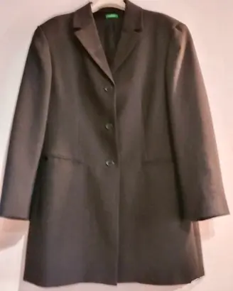Giacca lunga Benetton grigio antracite
