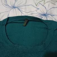 Pullover da uomo Benetton XL verde smeraldo