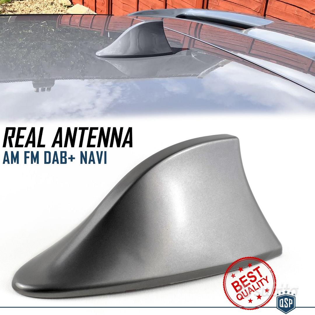 ANTENNA AUTO PINNA Di Squalo Colore Nero Adesiva Autoradio Am-Fm - Foto 10