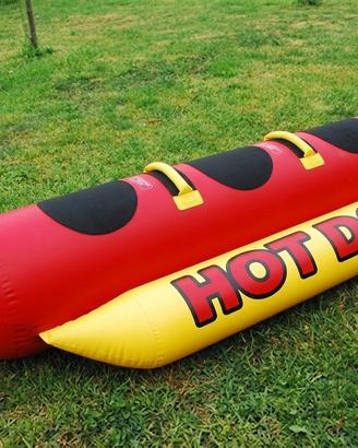 Gonfiabile materassino 3 posti Hot Dog trainabile
