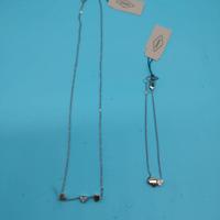 Collana e braccialetto acciaio FOSSIL nuovi