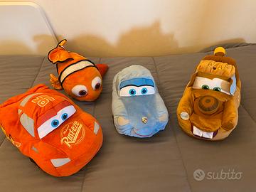 4 Peluche personaggi Cars e Nemo originali Disney