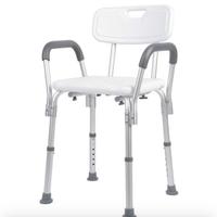 Sedia da doccia con schienale e braccioli estraibi