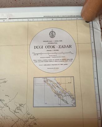 Carte nautiche vecchie Jugoslavia