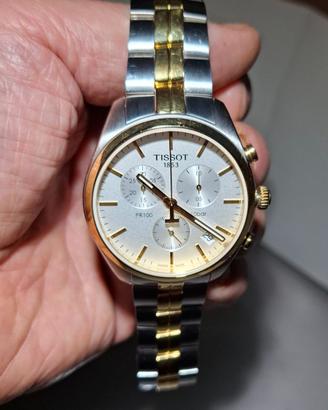 Tissot Pr 100 crono bianco oro / acciaio nuovo