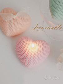 Candele profumate a forma di cuore