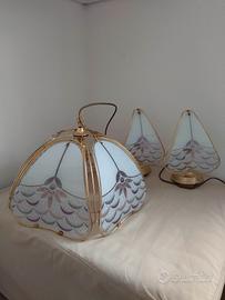 lampadario e abatjour 