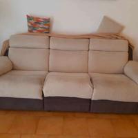 Divano comfort 3 posti con funzione relax