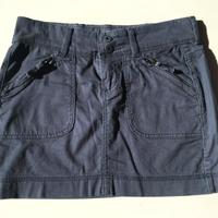 Gonna in cotone pesante Blu