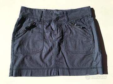 Gonna in cotone pesante Blu