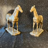 Coppia di cavalli statue/sculture bronzo