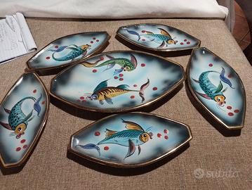 Servizio piatti pesce vintage Gualdo Tadino 