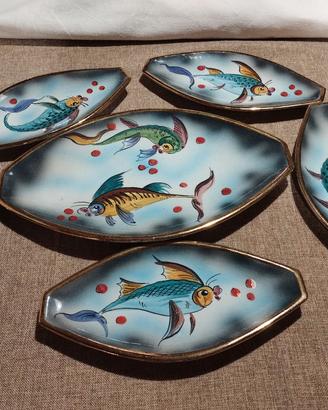 Servizio piatti pesce vintage Gualdo Tadino 