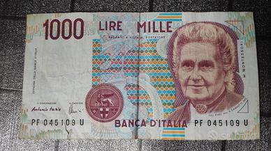 Banconota da 1000 mille lire Montessori