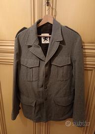 Giacca grigia stile militare Taglia L/XL 
