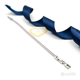 Bracciale Tennis Rosa Zirconi Acciaio Donna