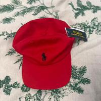 Cappello Ralph Lauren Rosso Originale con cartelin